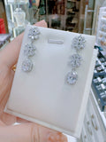 Pivoine Milano Sterling Silver and Crystal Bridal Earrings 173