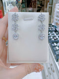 Pivoine Milano Sterling Silver and Crystal Bridal Earrings 173