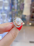 Lunachat 925純銀13.3mm 強光南洋白珍珠戒指
