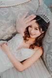 Pivoine Bridal Tiara Milano Sterling Silver and Crystal Princess Crown 26