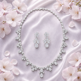 Pivoine Milano Sterling Silver and Crystal Bridal Necklace 12