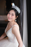 Pivoine Bridal Tiara Milano Sterling Silver and Crystal Princess Crown 13*