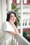 Pivoine Bridal Tiara Milano Sterling Silver and Crystal Princess Crown 29