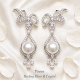Pivoine Milano Sterling Silver and Crystal Bridal Earrings 34