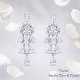 Pivoine Milano Sterling Silver and Crystal Bridal Earrings 90