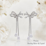Pivoine Milano Sterling Silver and Crystal Bridal Earclips 191