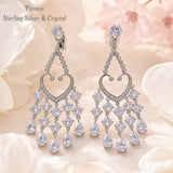 Pivoine Milano Sterling Silver and Crystal Bridal Earclips 190