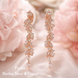 Pivoine Milano Sterling Silver and Crystal Bridal Earclips 177