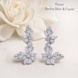 Pivoine Milano Sterling Silver and Crystal Bridal Earrings 81