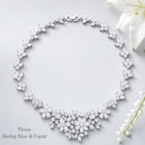 Pivoine Milano Sterling Silver and Crystal Bridal Necklace 58