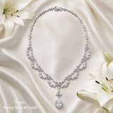 Pivoine Milano Sterling Silver and Crystal Bridal Necklace 59