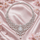 Pivoine Milano Sterling Silver and Crystal Bridal Necklace 52*