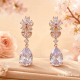 Pivoine Milano Sterling Silver and Crystal Bridal Earrings 2