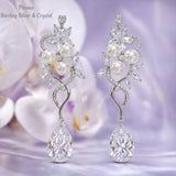 Pivoine Milano Sterling Silver and Crystal Bridal Earrings 177
