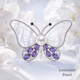 Lunachat Sterling Silver and Crystal Pearl Brooch Milano 6