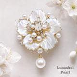 Lunachat Sterling Silver and Crystal Pearl Brooch Milano 12