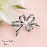 Lunachat Sterling Silver and Crystal Pearl Brooch Milano 16