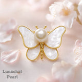 Lunachat Sterling Silver and Crystal Pearl Brooch Milano 47