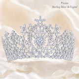Pivoine Bridal Tiara Milano Sterling Silver and Crystal Princess Crown 20