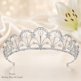Pivoine Bridal Tiara Milano Sterling Silver and Crystal Princess Crown 19