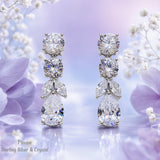 Pivoine Milano Sterling Silver and Crystal Bridal Earrings 118