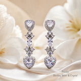 Pivoine Milano Sterling Silver and Crystal Bridal Earrings 117