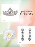 Pivoine Bridal Tiara Milano Sterling Silver and Crystal Princess Crown 12