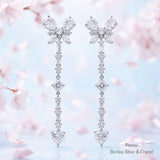 Pivoine Milano Sterling Silver and Crystal Bridal Earrings 65