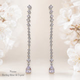 Pivoine Milano Sterling Silver and Crystal Bridal Earrings 55