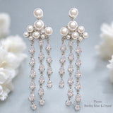 Pivoine Milano Sterling Silver and Crystal Bridal Earrings 32