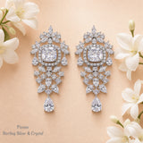 Pivoine Milano Sterling Silver and Crystal Bridal Earrings 147