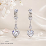 Pivoine Milano Sterling Silver and Crystal Bridal Earclips 185