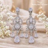 Pivoine Milano Sterling Silver and Crystal Bridal Earclips 173