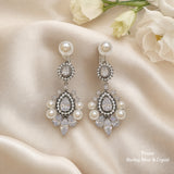 Pivoine Milano Sterling Silver and Crystal Bridal Earclips 157