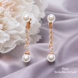 Pivoine Milano Sterling Silver and Crystal Bridal Earclips 153