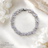 Pivoine Milano Sterling Silver and Crystal Bridal bracelet 16