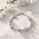 Pivoine Milano Sterling Silver and Crystal Bridal bracelet 23