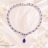 Pivoine Milano  Sterling Silver and Crystal Bridal Necklace 15*