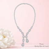 Pivoine Milano Sterling Silver and Crystal Bridal Necklace 1