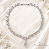 Pivoine Milano Sterling Silver and Crystal Bridal Necklace 33