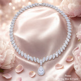 Pivoine Milano Sterling Silver and Crystal Bridal Necklace 8