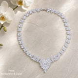 Pivoine Milano Sterling Silver and Crystal Bridal Necklace 5