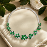 Pivoine Milano Sterling Silver and Crystal Bridal Necklace 6*
