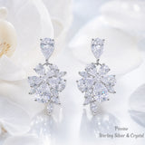 Pivoine Milano Sterling Silver and Crystal Bridal Earrings 3