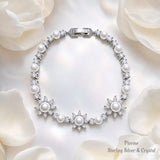 Pivoine Milano Sterling Silver and Crystal Bridal bracelet 15
