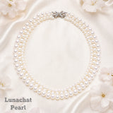 Lunachat 925純銀全手工製作工藝款3-8mm 淡水珍珠頸鍊