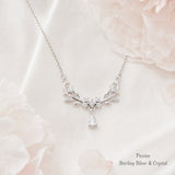 Pivoine Milano Sterling Silver and Crystal Bridal Necklace 44