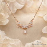 Pivoine Milano Sterling Silver and Crystal Bridal Necklace 43