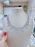 Pivoine Milano Sterling Silver and Crystal Bridal Necklace 41
