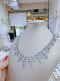 Pivoine Milano Sterling Silver and Crystal Bridal Necklace 41